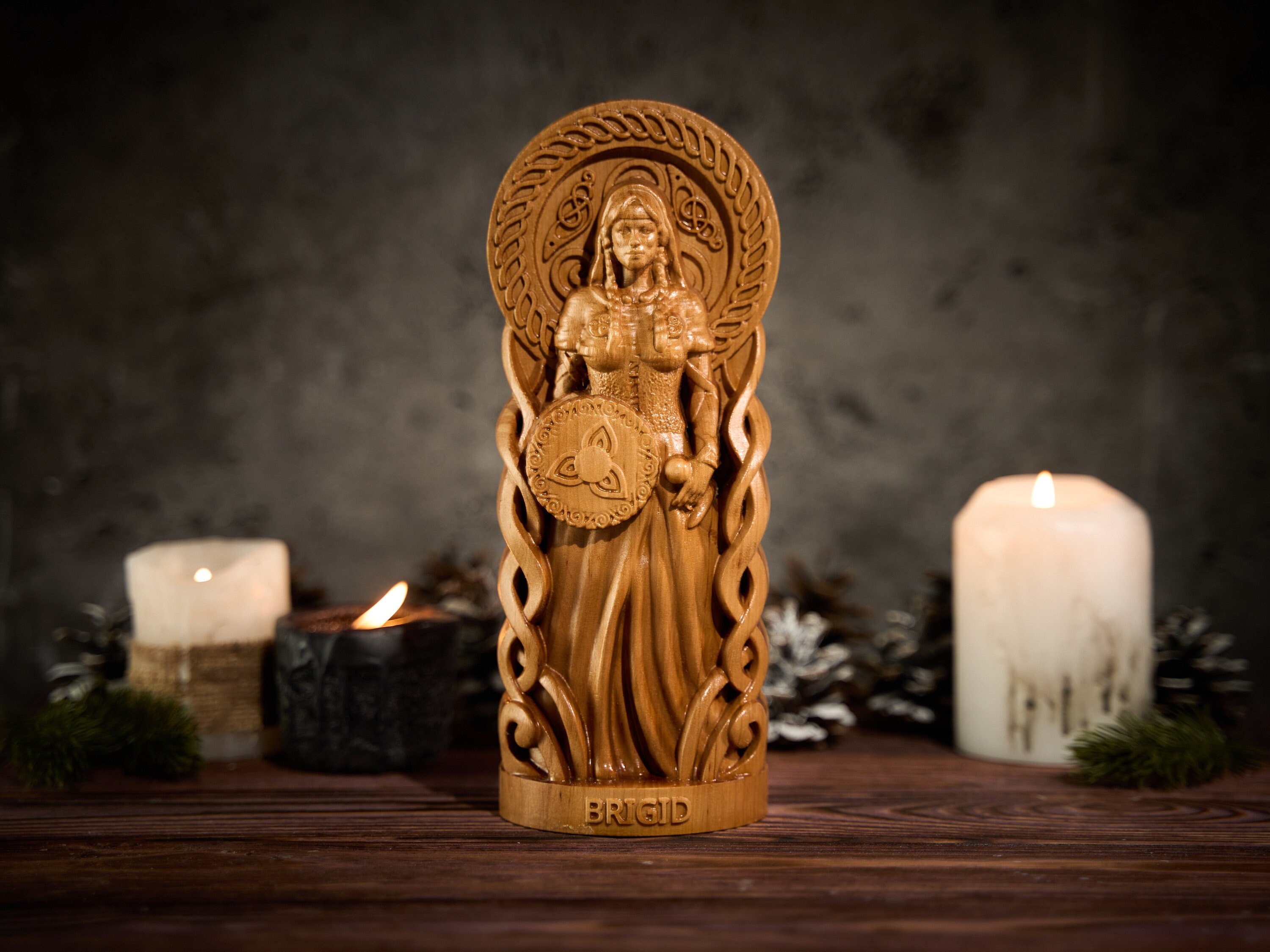 Brigid Celtic Goddess 8 Inch Altar Statue - Wicca, Witch