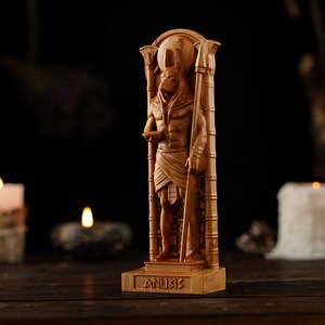 Anubis Egyptian God, Anubis statue, ancient egypt gods, egypt gods, ancient paganism, pagan altar, egypt altar statue image 4