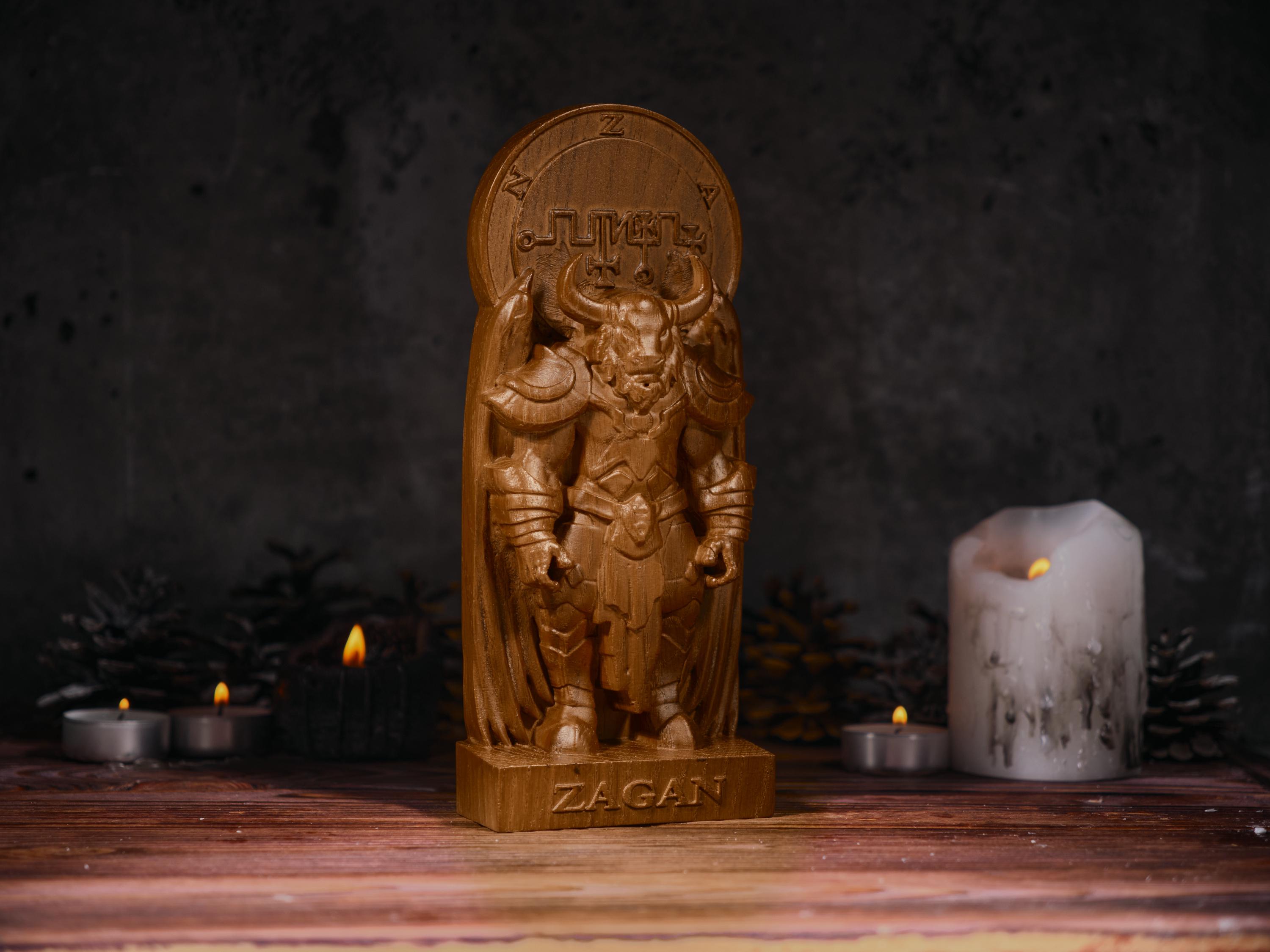 ザガン王の悪魔、ザガン王の像、ザガン・ゴエティア王、悪魔学の図像