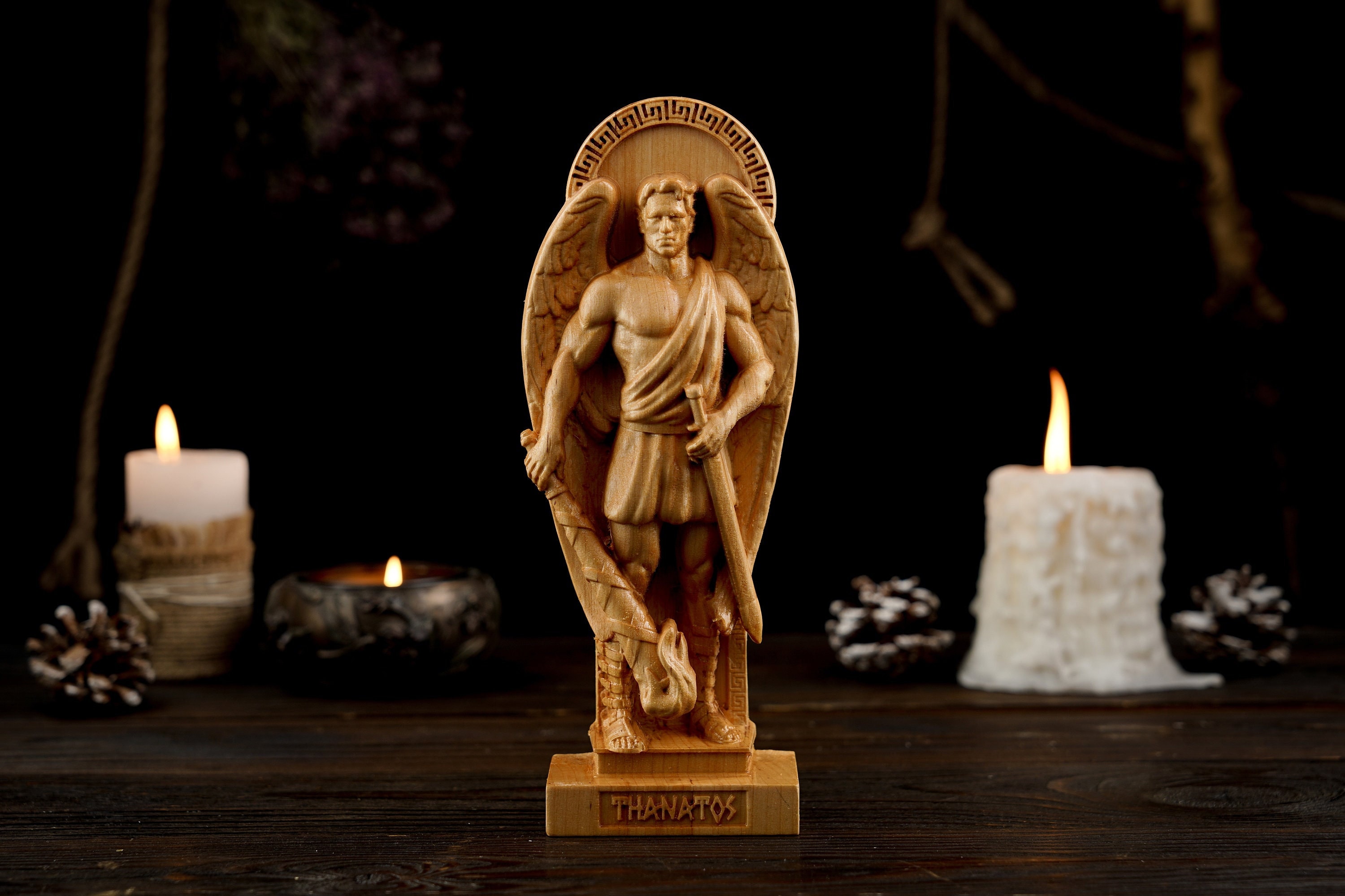 Thanatos Greek Statue Thanatos Greek God Greek Gods Greek Etsy