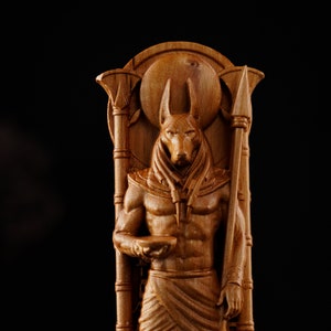 Anubis Egyptian God, Anubis statue, ancient egypt gods, egypt gods, ancient paganism, pagan altar, egypt altar statue image 2