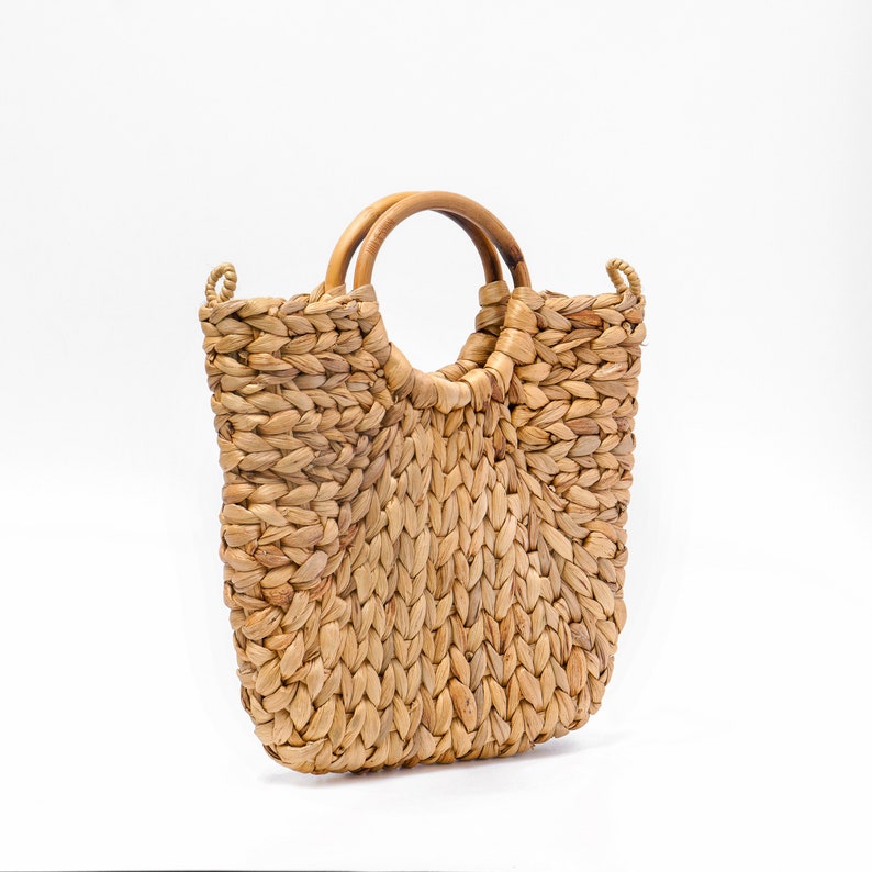 Straw shoulder bag sustainable and eco friendly hyacinth image 4