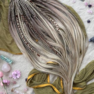 Blonde Boho Chic Synthetic Dreadlocks: Blond and  Dark Blond Loose Curls Bohemian Hairstyle Gothic Dreads