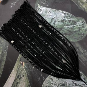 Trenzas de crochet bohemias con rastas sintéticas negras, fáciles de instalar