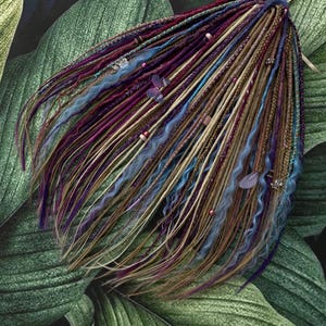 Fairy Dreadlocks: Blue, Blonde, Violet, Pink Crochet Hair Dreads - Boho Festival Style