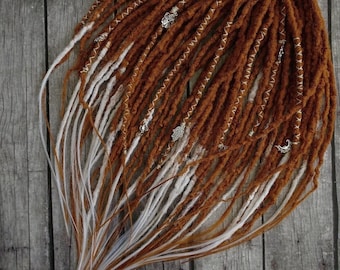Red Ombré Synthetic Dreadlock Extensions: Textured Boho Braids