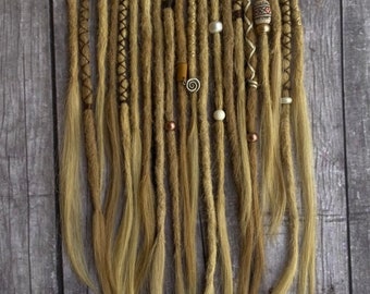 Natural dreadlocks made from human hair. SE dreads, human hair. Textured dreadlocks