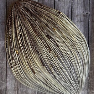 Boho Blonde Dreadlock Extensions - Festival Style, 20 Inches Long