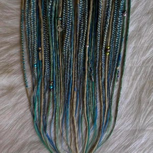 Crochet dreads locks braids boho hippie style hair extensions dreadlocks accessories set of synthetic dread sky hand mix shades