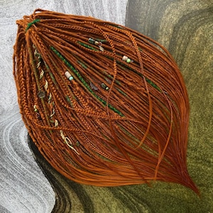 Vibrant Ginger, Synthetic Dreadlocks | Lightweight Fiber | Custom Length Bohemian Festival Style