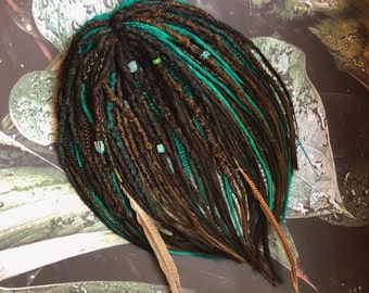 Textured Synthetic Dreadlocks: Forest Braid Extensions, Viking Set