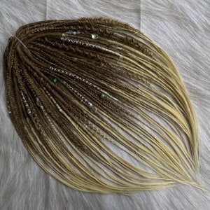 Ombré Synthetic Dreadlocks: Boho Blonde Braids, Viking Set