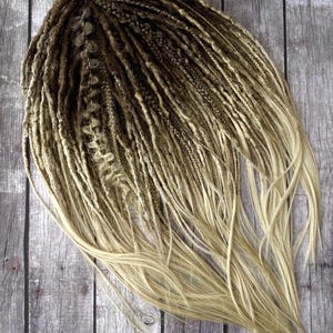 Ombre Synthetic Dreadlocks: Light Blonde Braids, Boho Festival Hair