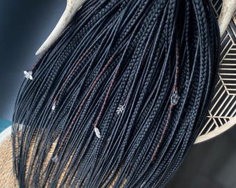 Black Synthetic Dreadlocks: Boho Braids, Sleek Hair Extensions