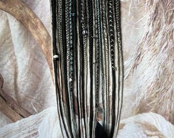 Black Synthetic Dreadlocks: Crochet Boho Festival Hair Extensions