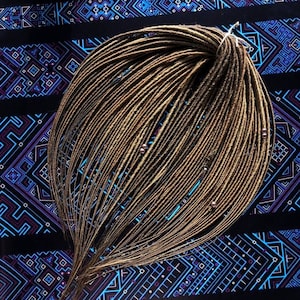 Dark Blonde Synthetic Dreadlocks: Boho Hair Extensions (Shampoo Gift)