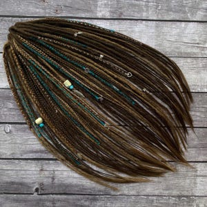 Boho Synthetic Dreadlocks Dark Brown, Lightweight Braids (20 Inch Set)