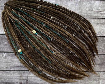 Boho Synthetic Dreadlocks Dark Brown, Lightweight Braids (20 Inch Set)