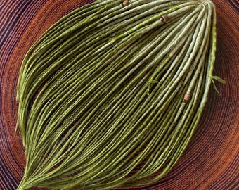 Olive Ombre Dreadlocks: Boho Synthetic Hair Extensions