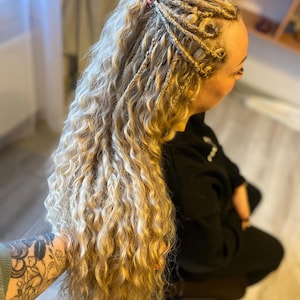 Curly dreadlocs dreads blonde Shampoo for dreads as a gift Warm Curly Synthetic Soft Crochet Wavy Lock Extensions Full Head Light Locks