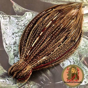 Boho Hair Braids: Viking Braune Dreadlocks (Einfach anzubringen, leichtgewichtig)