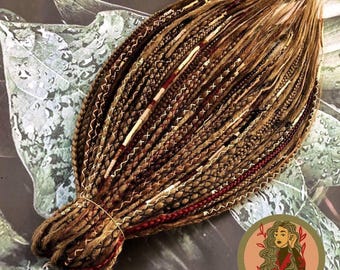 Boho Hair Braids: Viking Brown Dreadlocks (Easy Install, Lightweight)