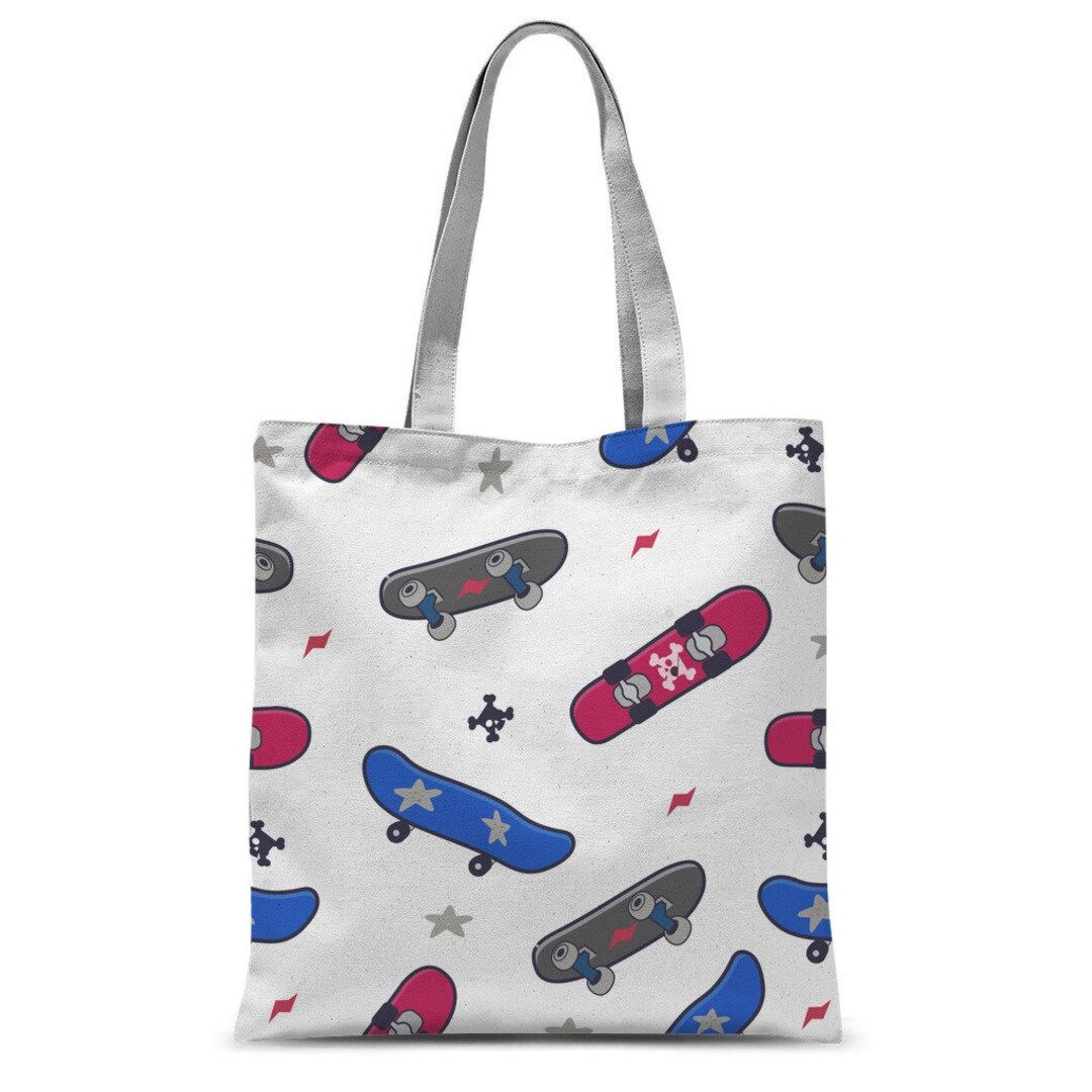 Skater Gift Skateboard Tote Bag Skateboarder Birthday Gift Etsy