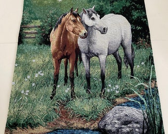 Hand Painted Portrait Of Horse Wall Hanging Tapestry Smooth Supple Multi-size 