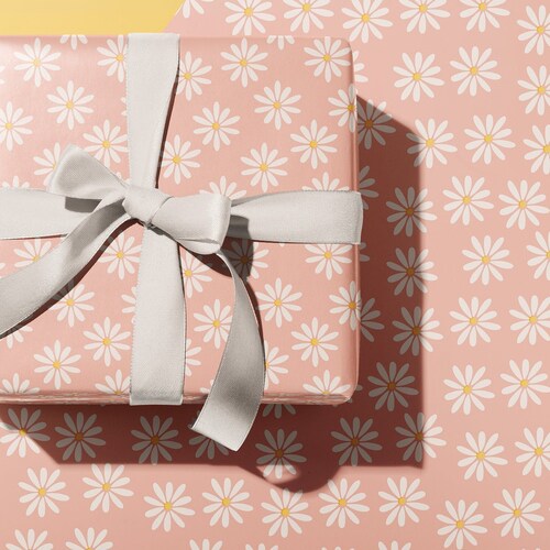 Retro Pastel Daisy Gift Wrapping Paper High Quality Sheets Etsy Australia