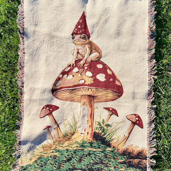 Mushroom Hedgehogs Hooded Blanket