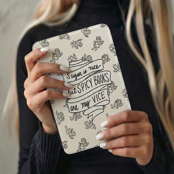 Spicy Books Kindle Case Gift for Her | Cherub Kindle Paperwhite 2024- 2025| Kindle Colorsoft Case | BookTok Romance Reader Gift
