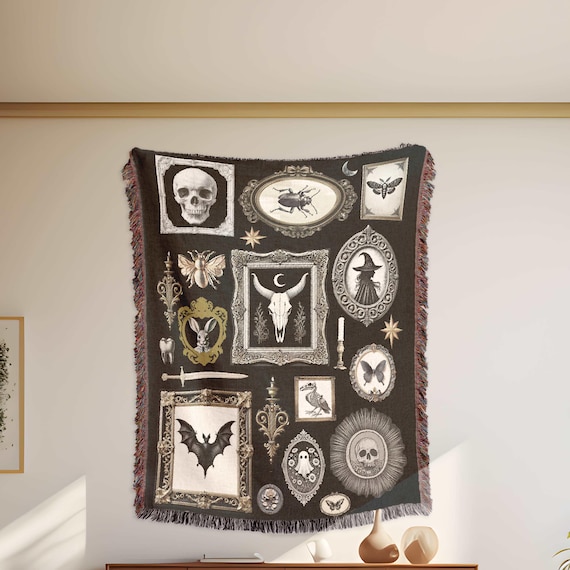 Gothic Gallery Wall Art Blanket - Woven Wall Art Tapestry
