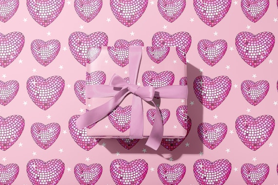 Pink Hearts And Love Valentines Wrapping Paper