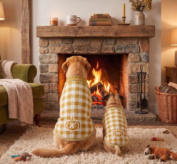 Personalized Dog Mom Matching Sweater Sets, Dog Mom Gift Monogram Twinning Set