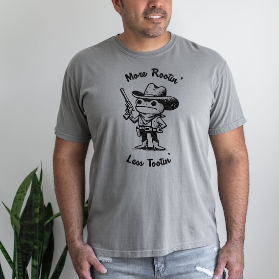 Funny Frog Shirt Unisex Cowboy Frog Shirt, Funny Western Shirt, Funny Sayings Shirt, Meme Graphic Tees 90s Graphic Shirt Funny Gift for Dad