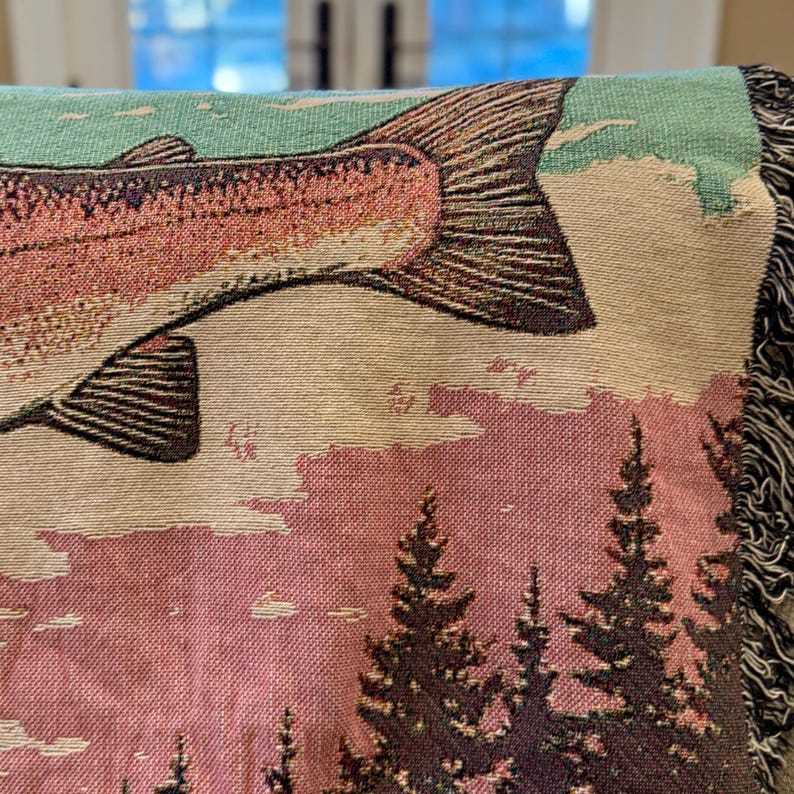 PunchyGifts Cabin Woven Throw Blanket - Thumbnail 4