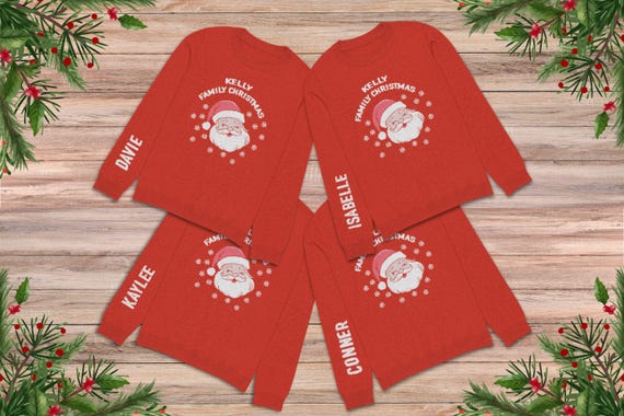CUSTOM CHRISTMAS SWEATERS, Personalized Knitted Christmas Sweaters, Holiday Xmas Party Family Photos Matching Outfits Tradition