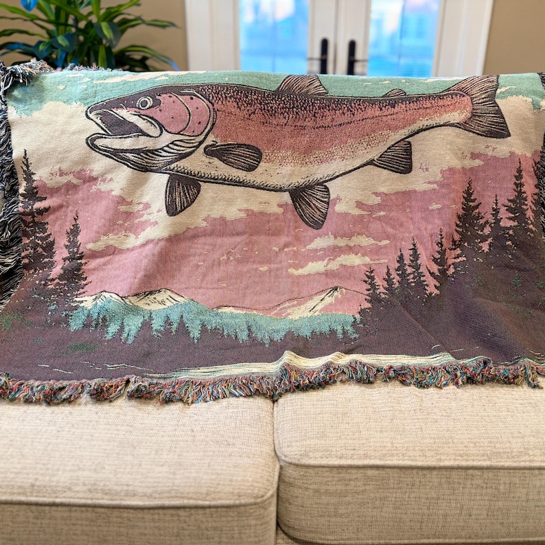 PunchyGifts Cabin Woven Throw Blanket - Thumbnail 5