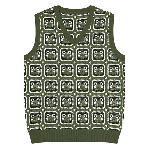 Granny Square Frog Sweater
