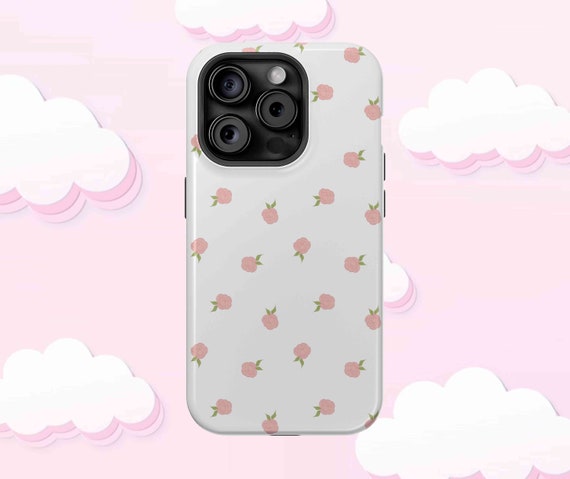 Cute Coquette Floral Magsafe Phone Case Floral Phone Case Minimal Design | Works with iPhone 15 14 13 Max Pro Mini | Preppy Girly Phone Case