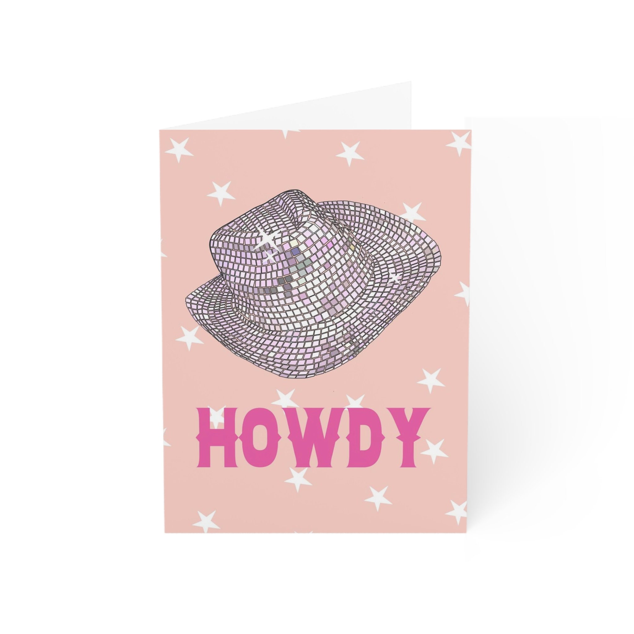 Let's Go Girls | Pink Cowboy Cowgirl Rodeo Hat Preppy Aesthetic  Bachelorette Party | HOWDY Y'ALL | White Background | Greeting Card