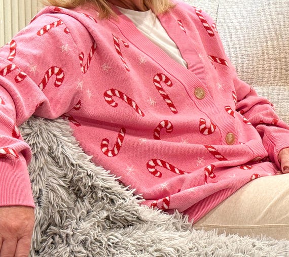 CHRISTMAS KNIT CARDIGAN Sweater, Cute Christmas Holiday Cozy Cardigan Button Up