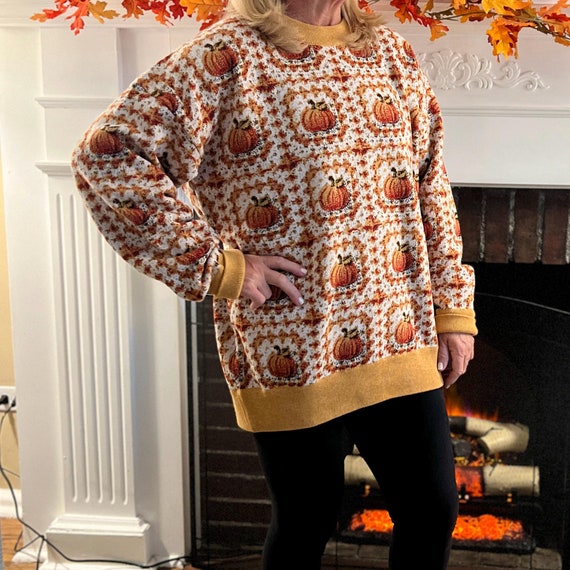 Fall Pumpkin Knit Sweater or Pumpkin Cardigan Sweater, or Pumpkin Sweater Vest Granny Square Fall Knitwear Sweater Cute Pumpkin Clothing