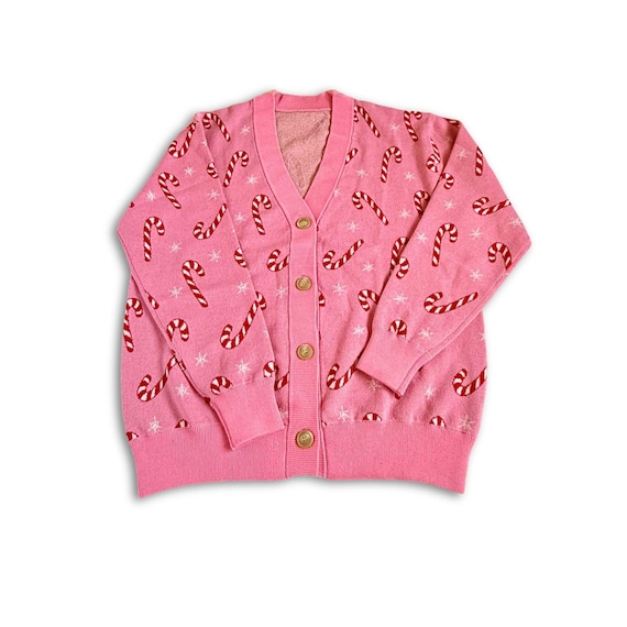 CHRISTMAS KNIT CARDIGAN Sweater, Cute Christmas Holiday Cozy Cardigan Button Up