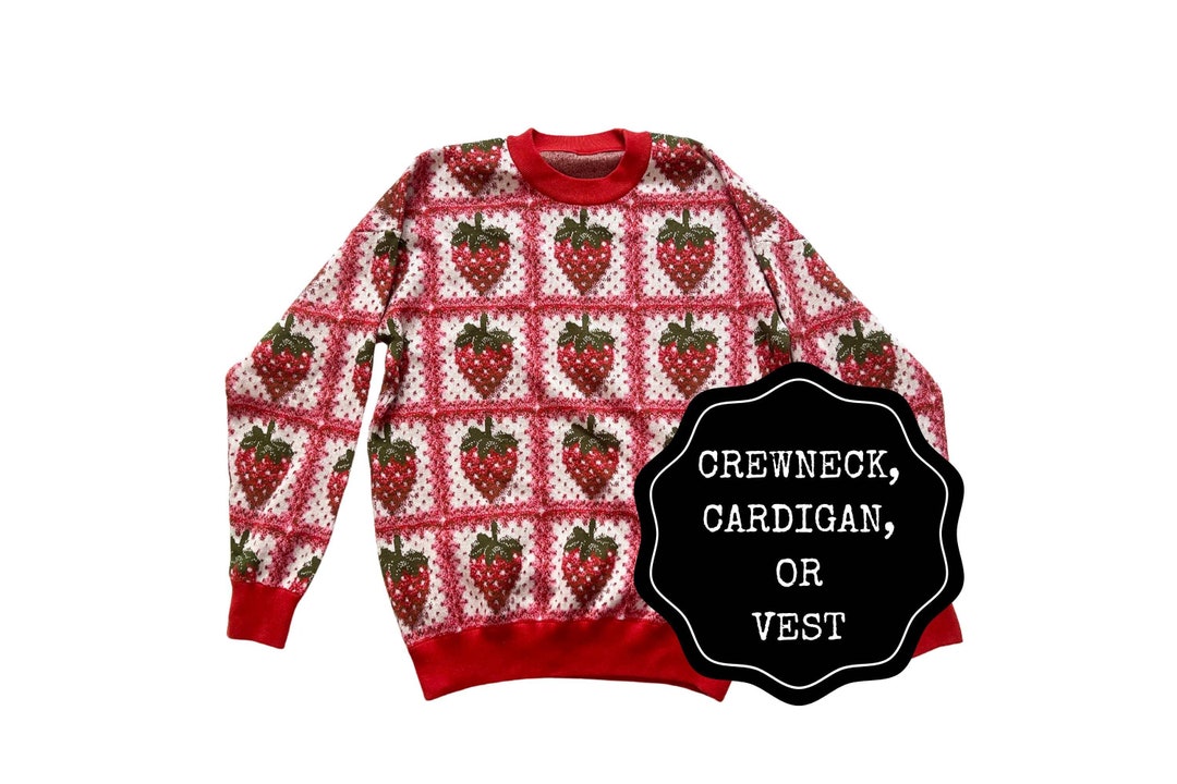 Strawberry Hand-Woven Loose Sweater main image 1