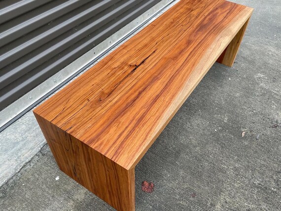 Pecan Waterfall Coffee Table bench Etsy
