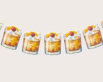 Old Fashion Cocktail Banner: Party Decorations, Bachelor Party