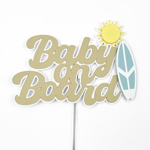 Baby on Board Cake Topper, Cake Topper, Baby Shower, Party Decor, Surfer