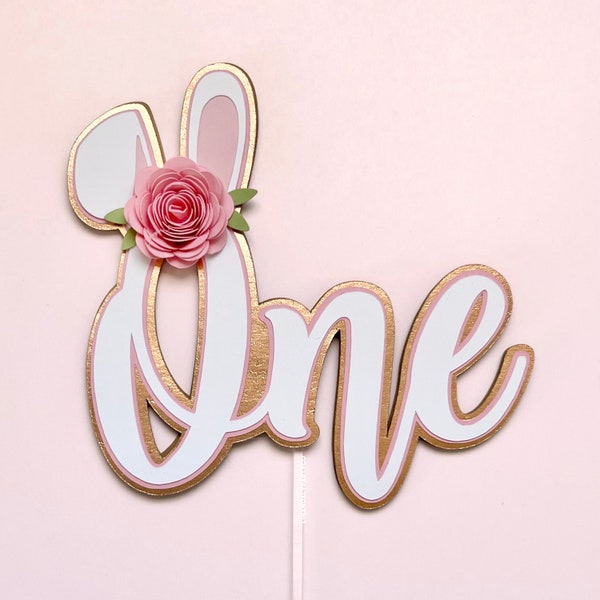 Some Bunny is One Cake Topper, Birthday Party, Smash Cake, Party Decor, First Birthday, Easter Birthday, Cake Topper For Birthdays