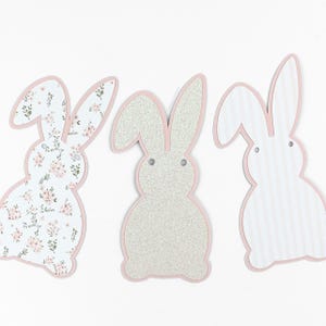 Pink Bunny Garland, Paper Banner, Party Decorations